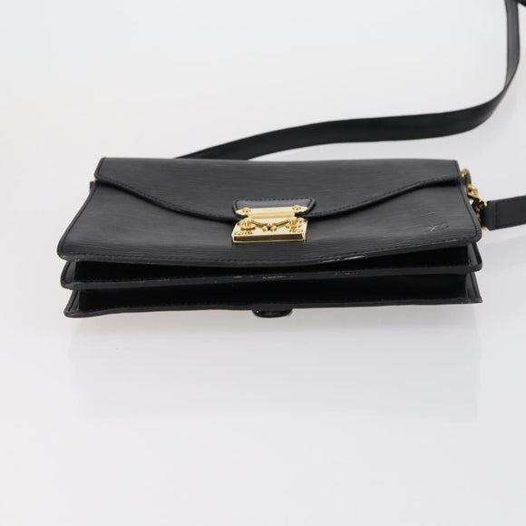 LOUIS VUITTON Epi Biface Clutch Bag Black M52322 LV Auth mr1641