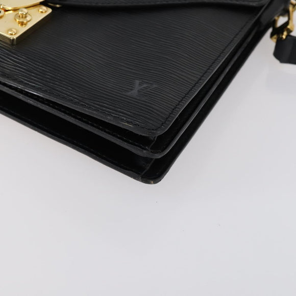 LOUIS VUITTON Epi Biface Clutch Bag Black M52322 LV Auth mr1641