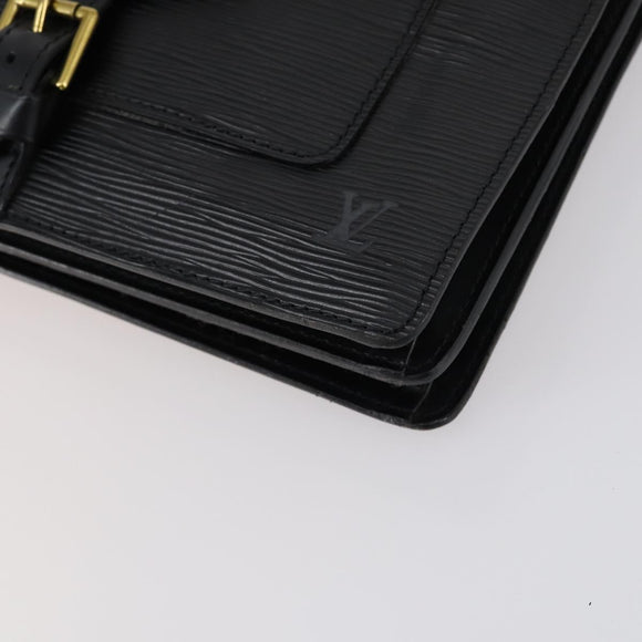 LOUIS VUITTON Epi Biface Clutch Bag Black M52322 LV Auth mr1641