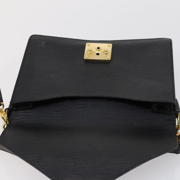 LOUIS VUITTON Epi Biface Clutch Bag Black M52322 LV Auth mr1641