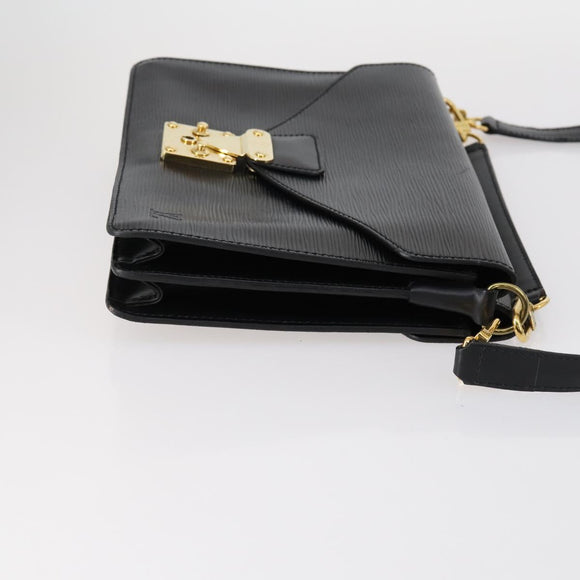 LOUIS VUITTON Epi Biface Clutch Bag Black M52322 LV Auth mr1641