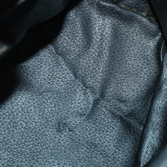 CELINE Shoulder Bag Leather Black Gold Auth mr1642