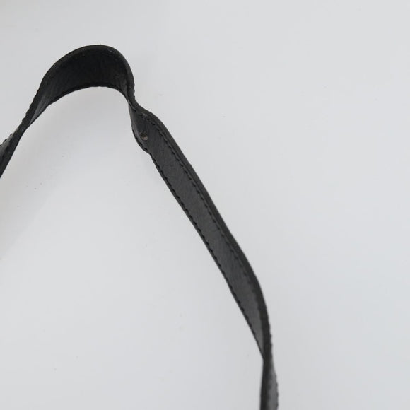 CELINE Shoulder Bag Leather Black Gold Auth mr1642