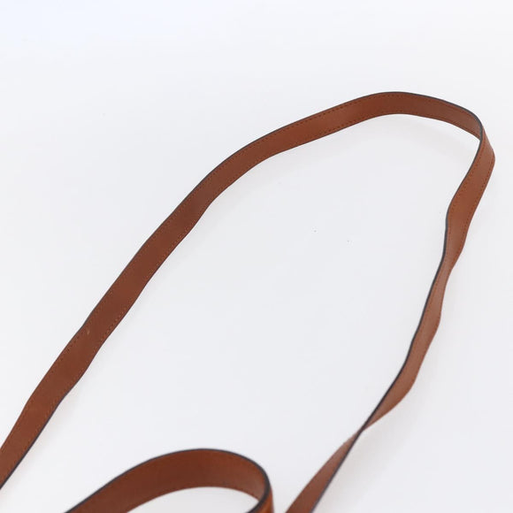 CELINE Hand Bag Leather 2way Brown gold Auth mr1643