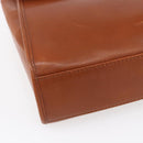 CELINE Hand Bag Leather 2way Brown gold Auth mr1643-13