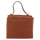 CELINE Hand Bag Leather 2way Brown gold Auth mr1643-3