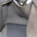 SAINT LAURENT Petit Cabas Hand Bag Leather 2way Gray Gold Auth mr1644-22