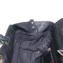 VALENTINO Studs Tote Bag Leather 2way Black Gold Silver Auth mr1645-22