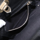 VALENTINO Studs Tote Bag Leather 2way Black Gold Silver Auth mr1645-24