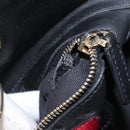 VALENTINO Studs Tote Bag Leather 2way Black Gold Silver Auth mr1645-12