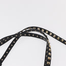 VALENTINO Studs Tote Bag Leather 2way Black Gold Silver Auth mr1645-8