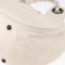 Chloe Hand Bag Canvas Leather White Auth mr1648-16