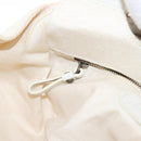 Chloe Hand Bag Canvas Leather White Auth mr1648-19