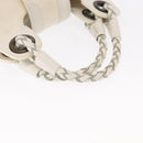 Chloe Hand Bag Canvas Leather White Auth mr1648-7