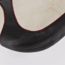 CELINE World Cup 2002 Shoulder Bag Leather White Black Silver Auth mr1649-13