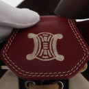 CELINE World Cup 2002 Shoulder Bag Leather White Black Silver Auth mr1649-16