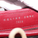 CELINE World Cup 2002 Shoulder Bag Leather White Black Silver Auth mr1649-17