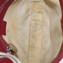 CELINE World Cup 2002 Shoulder Bag Leather White Black Silver Auth mr1649-18