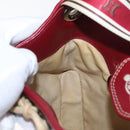 CELINE World Cup 2002 Shoulder Bag Leather White Black Silver Auth mr1649-20