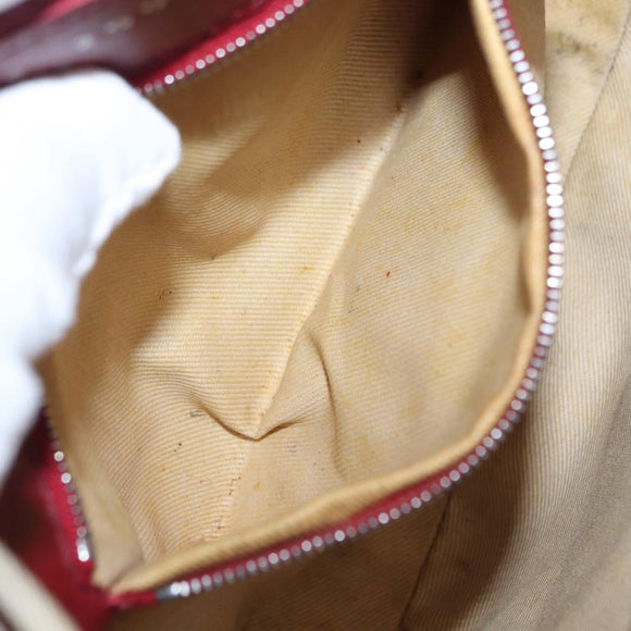 CELINE World Cup 2002 Shoulder Bag Leather White Black Silver Auth mr1649