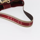 CELINE World Cup 2002 Schoudertas Leer Wit Zwart Zilver Auth mr1649-8