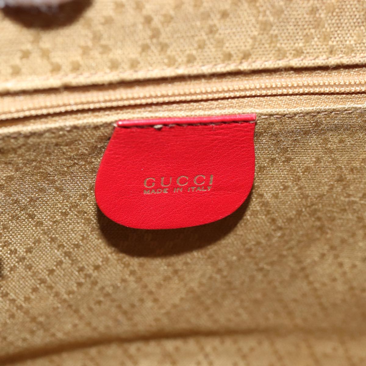 GUCCI Bamboo Backpack Leather Red 003 2852 0030 0 Auth mr165