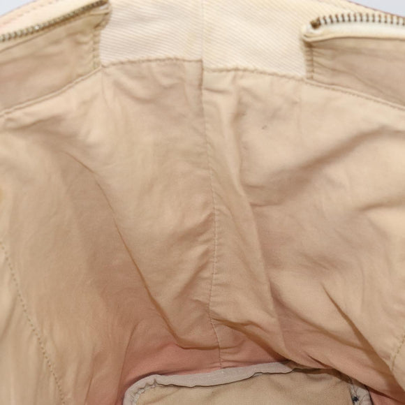 BURBERRY Blue Label Hand Bag Canvas Leather Beige Orange Auth mr1650