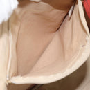 BURBERRY Blue Label Hand Bag Canvas Leather Beige Orange Auth mr1650-21