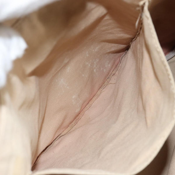 BURBERRY Blue Label Hand Bag Canvas Leather Beige Orange Auth mr1650