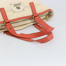 BURBERRY Blue Label Hand Bag Canvas Leather Beige Orange Auth mr1650-7