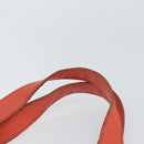 BURBERRY Blue Label Hand Bag Canvas Leather Beige Orange Auth mr1650-8