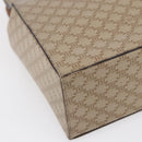 CELINE Macadam Canvas Hand Bag PVC Beige Gold Auth mr1651-13