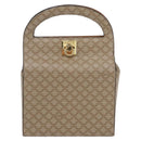 CELINE Macadam Canvas Hand Bag PVC Beige Gold Auth mr1651-2