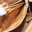 CELINE Macadam Canvas Hand Bag PVC Beige Gold Auth mr1651-21