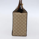 CELINE Macadam Canvas Hand Bag PVC Beige Gold Auth mr1651-4