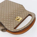 CELINE Macadam Canvas Hand Bag PVC Beige Gold Auth mr1651-6