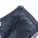 SAINT LAURENT Clutch Bag Canvas Leder Schwarz Khaki Silber Auth mr1652-19