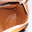 CELINE Shoulder Bag Leather Brown Gold Auth mr1655-18