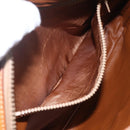 CELINE Shoulder Bag Leather Brown Gold Auth mr1655-20