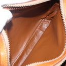 CELINE Shoulder Bag Leather Brown Gold Auth mr1655-21