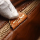 CELINE Shoulder Bag Leather Brown Gold Auth mr1655-23