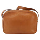 CELINE Shoulder Bag Leather Brown Gold Auth mr1655-3