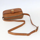 CELINE Shoulder Bag Leather Brown Gold Auth mr1655-7