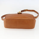 CELINE Shoulder Bag Leather Brown Gold Auth mr1655-9