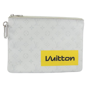 LOUIS VUITTON Monogram White Zipped Pouch GM Clutch Bag M68310 LV Auth mr1658