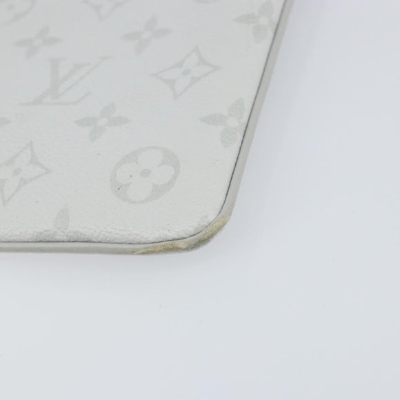 LOUIS VUITTON Monogram White Zipped Pouch GM Clutch Bag M68310 LV Auth mr1658