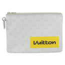 LOUIS VUITTON Monogram White Zipped Pouch GM Clutch Bag M68310 LV Auth mr1658-2