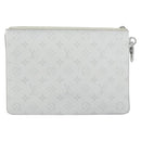 LOUIS VUITTON Monogram White Zipped Pouch GM Clutch Bag M68310 LV Auth mr1658-3