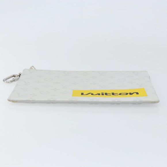 LOUIS VUITTON Monogram White Zipped Pouch GM Clutch Bag M68310 LV Auth mr1658