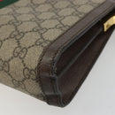 GUCCI GG Supreme Web Sherry Line Chain Bag PVC Beige Gold 503877 Auth mr1659-16